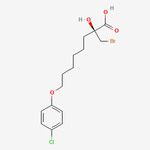 molecular formula C15H20BrClO4 B562198 (S)-2-Bromomethyl-2-hydroxy-8-(4-chlorophenoxy)octanoic Acid CAS No. 467235-27-4