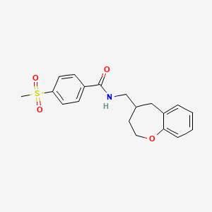 molecular formula C19H21NO4S B5621992 4-(methylsulfonyl)-N-(2,3,4,5-tetrahydro-1-benzoxepin-4-ylmethyl)benzamide 