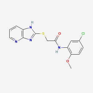 molecular formula C15H13ClN4O2S B5622021 N-(5-chloro-2-methoxyphenyl)-2-(3H-imidazo[4,5-b]pyridin-2-ylthio)acetamide 