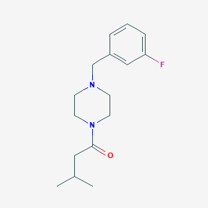 molecular formula C16H23FN2O B5622038 1-(3-fluorobenzyl)-4-(3-methylbutanoyl)piperazine 