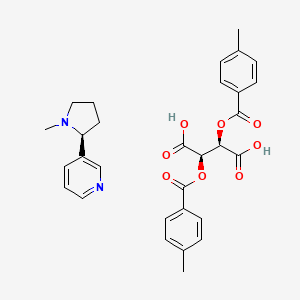 molecular formula C30H32N2O8 B562204 S-(-)-Nicotine Di-p-Toluoyl-D-Tartrate Salt CAS No. 68935-26-2