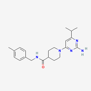 1-(2-amino-6-isopropylpyrimidin-4-yl)-N-(4-methylbenzyl)piperidine-4-carboxamide