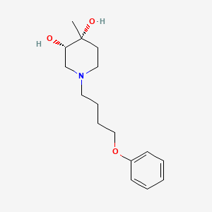 molecular formula C16H25NO3 B5622051 (3S*,4R*)-4-methyl-1-(4-phenoxybutyl)piperidine-3,4-diol 