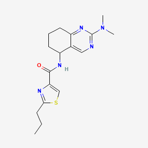 molecular formula C17H23N5OS B5622063 N-[2-(dimethylamino)-5,6,7,8-tetrahydroquinazolin-5-yl]-2-propyl-1,3-thiazole-4-carboxamide 