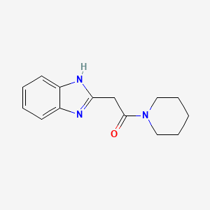 molecular formula C14H17N3O B5622071 2-[2-oxo-2-(1-piperidinyl)ethyl]-1H-benzimidazole 