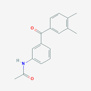 molecular formula C17H17NO2 B5622111 N-[3-(3,4-dimethylbenzoyl)phenyl]acetamide 