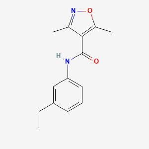 N-(3-ethylphenyl)-3,5-dimethyl-4-isoxazolecarboxamide