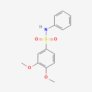 molecular formula C14H15NO4S B5622179 3,4-二甲氧基-N-苯基苯磺酰胺 