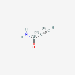 molecular formula C3H3NO B562222 Propiolamide-13C3 CAS No. 1185113-56-7