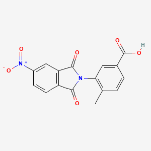 molecular formula C16H10N2O6 B5622230 4-methyl-3-(5-nitro-1,3-dioxo-1,3-dihydro-2H-isoindol-2-yl)benzoic acid 