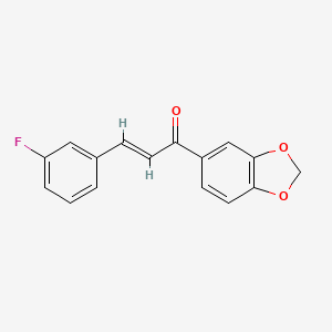 molecular formula C16H11FO3 B5622237 1-(1,3-benzodioxol-5-yl)-3-(3-fluorophenyl)-2-propen-1-one 
