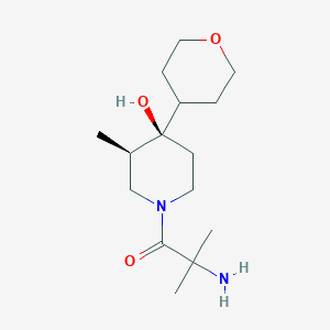 molecular formula C15H28N2O3 B5622245 rel-(3R,4R)-3-methyl-1-(2-methylalanyl)-4-(tetrahydro-2H-pyran-4-yl)-4-piperidinol hydrochloride 