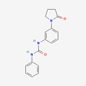 molecular formula C17H17N3O2 B5622253 N-[3-(2-oxo-1-pyrrolidinyl)phenyl]-N'-phenylurea 