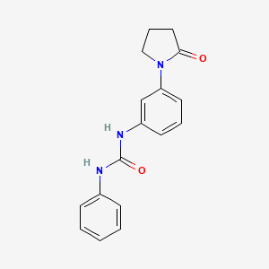 molecular formula C17H17N3O2 B5622253 1-[3-(2-Oxopyrrolidin-1-yl)phenyl]-3-phenylurea 