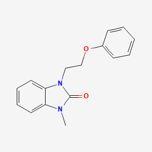 molecular formula C16H16N2O2 B5622284 1-methyl-3-(2-phenoxyethyl)-1,3-dihydro-2H-benzimidazol-2-one 