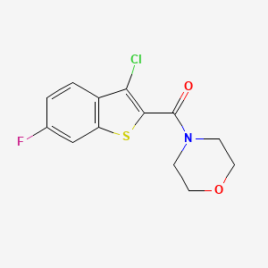 molecular formula C13H11ClFNO2S B5622305 4-[(3-chloro-6-fluoro-1-benzothien-2-yl)carbonyl]morpholine 