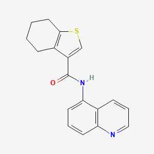 molecular formula C18H16N2OS B5622345 N-5-quinolinyl-4,5,6,7-tetrahydro-1-benzothiophene-3-carboxamide 