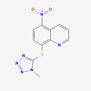 molecular formula C11H8N6O2S B5622352 8-[(1-methyl-1H-tetrazol-5-yl)thio]-5-nitroquinoline 