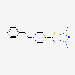 molecular formula C18H23N5S B5622362 1,3-dimethyl-5-[4-(2-phenylethyl)piperazin-1-yl]-1H-pyrazolo[3,4-d][1,3]thiazole 