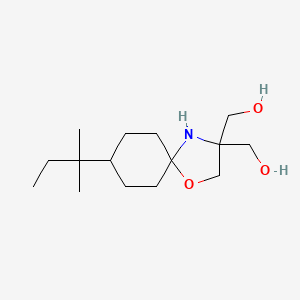molecular formula C15H29NO3 B5622392 [8-(1,1-dimethylpropyl)-1-oxa-4-azaspiro[4.5]decane-3,3-diyl]dimethanol 