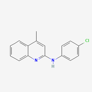 molecular formula C16H13ClN2 B5622401 N-(4-chlorophenyl)-4-methyl-2-quinolinamine 