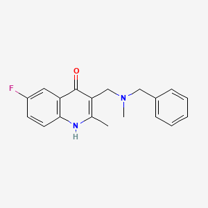 3-{[benzyl(methyl)amino]methyl}-6-fluoro-2-methyl-4-quinolinol