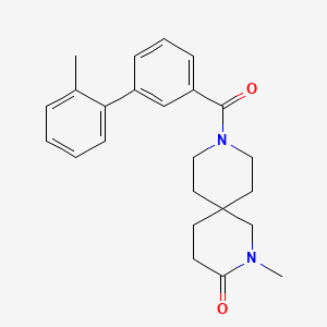 molecular formula C24H28N2O2 B5622435 2-methyl-9-[(2'-methylbiphenyl-3-yl)carbonyl]-2,9-diazaspiro[5.5]undecan-3-one 