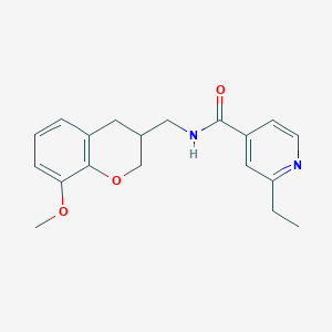 molecular formula C19H22N2O3 B5622473 2-ethyl-N-[(8-methoxy-3,4-dihydro-2H-chromen-3-yl)methyl]isonicotinamide 