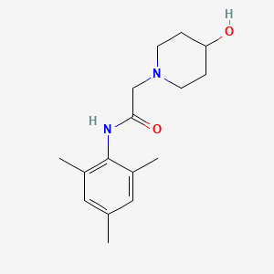 molecular formula C16H24N2O2 B5622486 2-(4-hydroxy-1-piperidinyl)-N-mesitylacetamide 