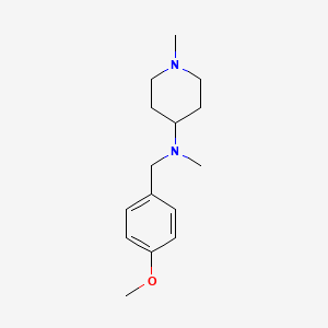 molecular formula C15H24N2O B5622530 N-(4-methoxybenzyl)-N,1-dimethyl-4-piperidinamine 
