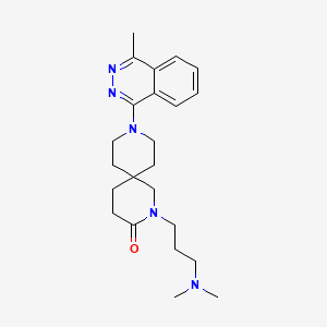 molecular formula C23H33N5O B5622550 2-[3-(dimethylamino)propyl]-9-(4-methylphthalazin-1-yl)-2,9-diazaspiro[5.5]undecan-3-one 