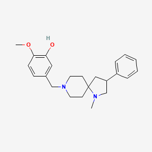 2-methoxy-5-[(1-methyl-3-phenyl-1,8-diazaspiro[4.5]dec-8-yl)methyl]phenol