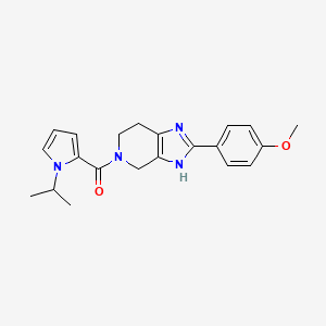 molecular formula C21H24N4O2 B5622626 5-[(1-isopropyl-1H-pyrrol-2-yl)carbonyl]-2-(4-methoxyphenyl)-4,5,6,7-tetrahydro-1H-imidazo[4,5-c]pyridine 