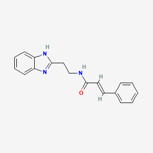 molecular formula C18H17N3O B5622632 N-[2-(1H-benzimidazol-2-yl)ethyl]-3-phenylacrylamide 