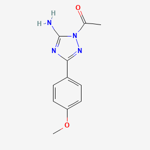 molecular formula C11H12N4O2 B5622659 1-acetyl-3-(4-methoxyphenyl)-1H-1,2,4-triazol-5-amine 