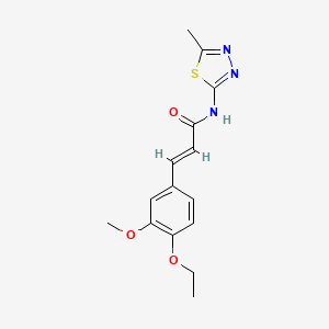 molecular formula C15H17N3O3S B5622681 3-(4-ethoxy-3-methoxyphenyl)-N-(5-methyl-1,3,4-thiadiazol-2-yl)acrylamide 