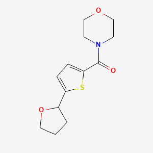 molecular formula C13H17NO3S B5622687 4-{[5-(tetrahydro-2-furanyl)-2-thienyl]carbonyl}morpholine 