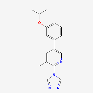 5-(3-isopropoxyphenyl)-3-methyl-2-(4H-1,2,4-triazol-4-yl)pyridine