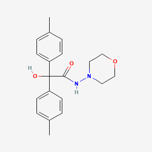 molecular formula C20H24N2O3 B5622705 2-hydroxy-2,2-bis(4-methylphenyl)-N-4-morpholinylacetamide 