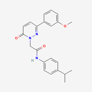 molecular formula C22H23N3O3 B5622707 N-(4-isopropylphenyl)-2-[3-(3-methoxyphenyl)-6-oxo-1(6H)-pyridazinyl]acetamide 