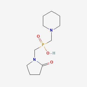 molecular formula C11H21N2O3P B5622712 [(2-oxo-1-pyrrolidinyl)methyl](1-piperidinylmethyl)phosphinic acid 