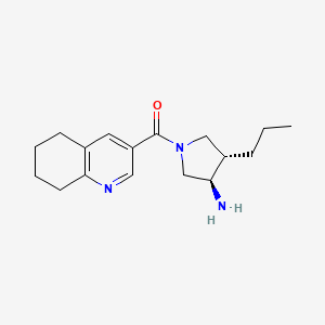 molecular formula C17H25N3O B5622720 (3R*,4S*)-4-propyl-1-(5,6,7,8-tetrahydroquinolin-3-ylcarbonyl)pyrrolidin-3-amine 