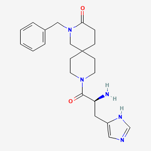 molecular formula C22H29N5O2 B5622741 2-benzyl-9-L-histidyl-2,9-diazaspiro[5.5]undecan-3-one dihydrochloride 