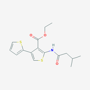 molecular formula C16H19NO3S2 B5622743 ethyl 5'-[(3-methylbutanoyl)amino]-2,3'-bithiophene-4'-carboxylate 