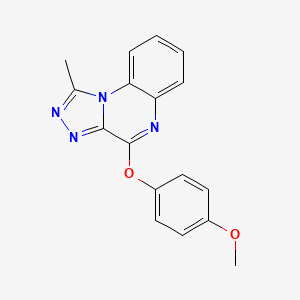 molecular formula C17H14N4O2 B5622764 4-(4-methoxyphenoxy)-1-methyl[1,2,4]triazolo[4,3-a]quinoxaline 