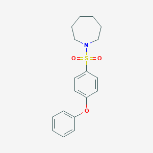 molecular formula C18H21NO3S B5622771 1-[(4-phenoxyphenyl)sulfonyl]azepane 