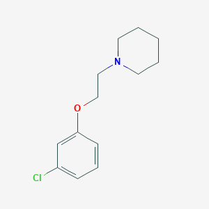molecular formula C13H18ClNO B5622781 1-[2-(3-chlorophenoxy)ethyl]piperidine 
