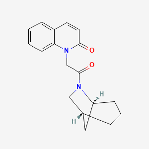 molecular formula C18H20N2O2 B5622805 1-{2-[(1R*,5S*)-6-azabicyclo[3.2.1]oct-6-yl]-2-oxoethyl}quinolin-2(1H)-one 