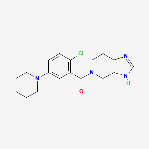 molecular formula C18H21ClN4O B5622818 5-(2-chloro-5-piperidin-1-ylbenzoyl)-4,5,6,7-tetrahydro-1H-imidazo[4,5-c]pyridine 