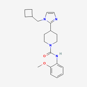 molecular formula C21H28N4O2 B5622843 4-[1-(cyclobutylmethyl)-1H-imidazol-2-yl]-N-(2-methoxyphenyl)-1-piperidinecarboxamide 